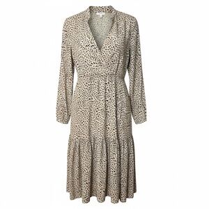 Elegant Long Sleeve Polka Dot Dress